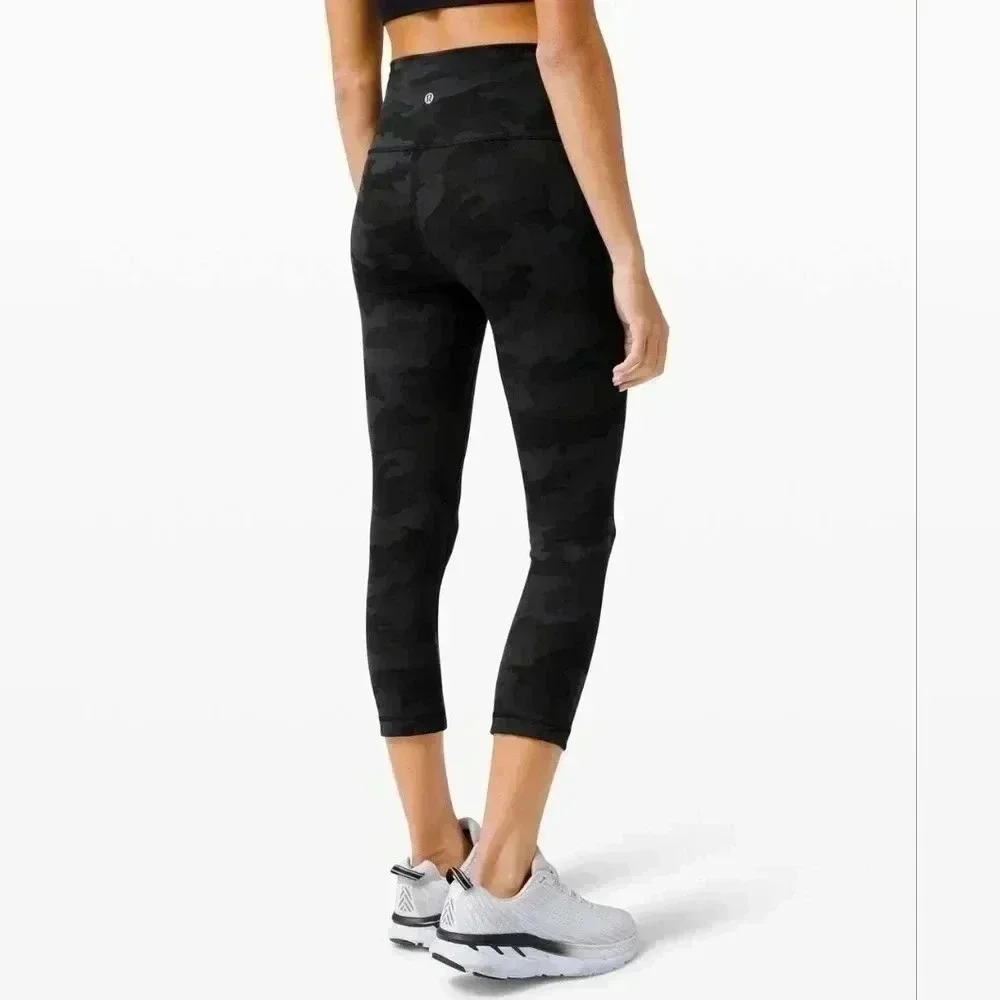 Lululemon Wunder Train High-Rise Crop 21"Heritage 365 Camo Deep Coal Multi - Picture 8 of 14